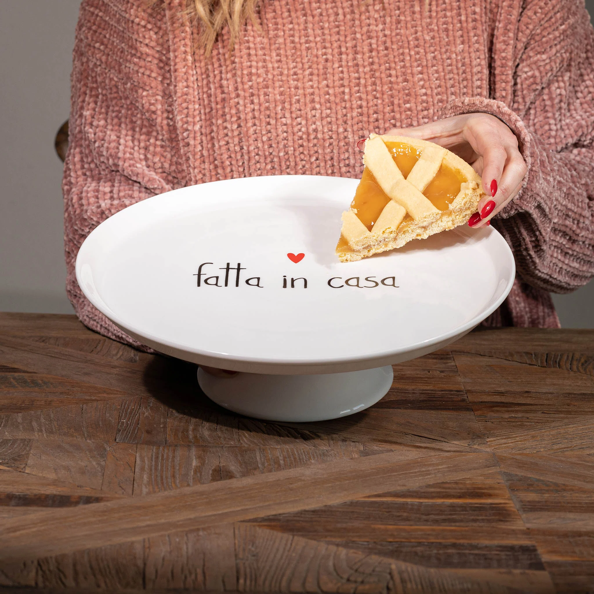 Alzata per dolci e torte in gres - Fatta in casa - Image 3