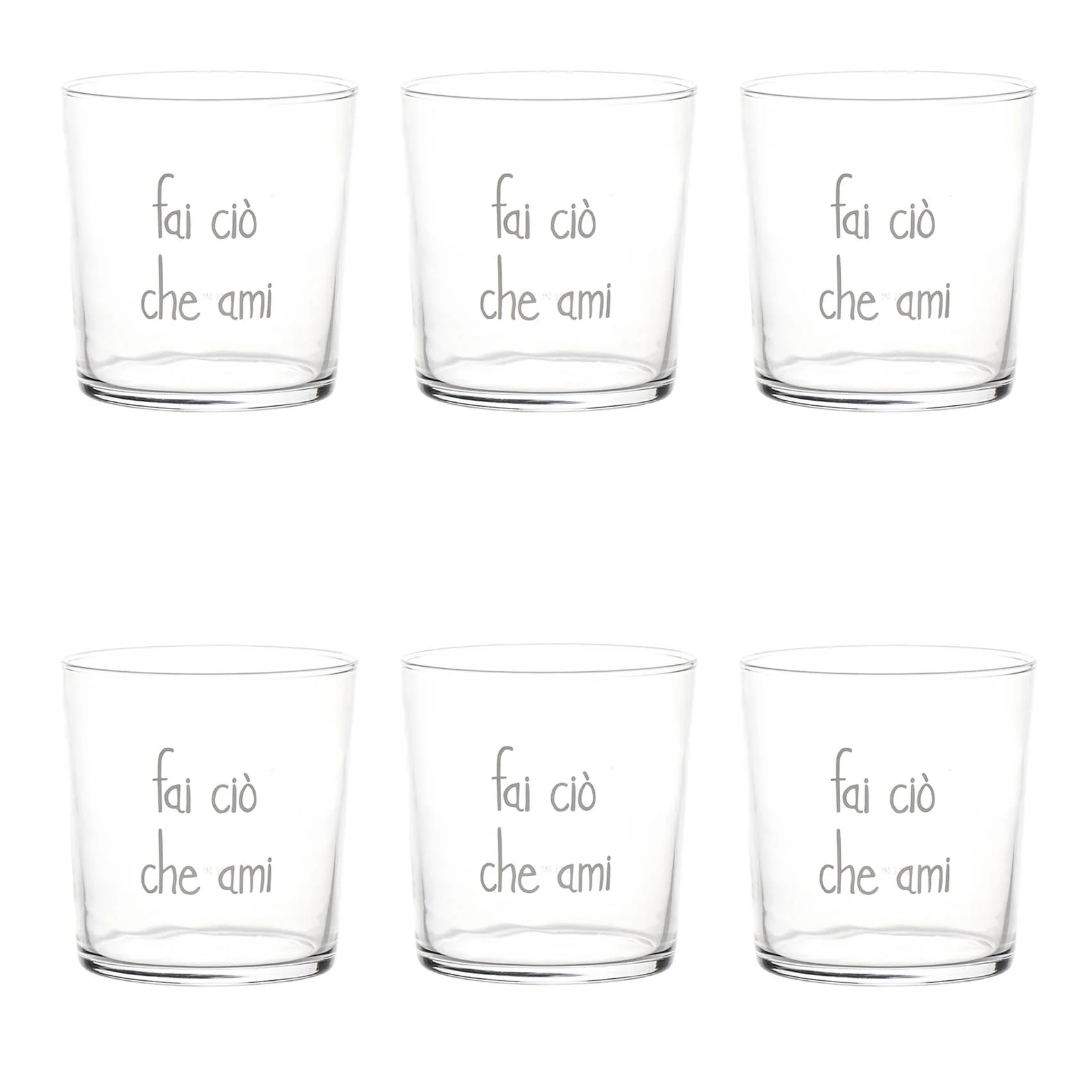 Set 6 Bicchieri acqua Fai ciò che ami - Image 2