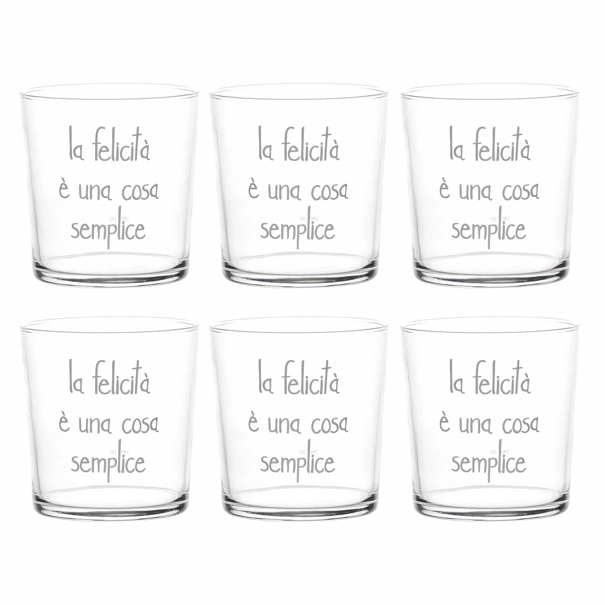 Set 6 bicchieri acqua La felicità è una cosa semplice - Image 2