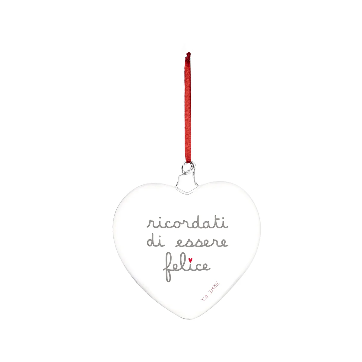 Pallina cuore Ricordati di essere felice - 15 cm - Image 2