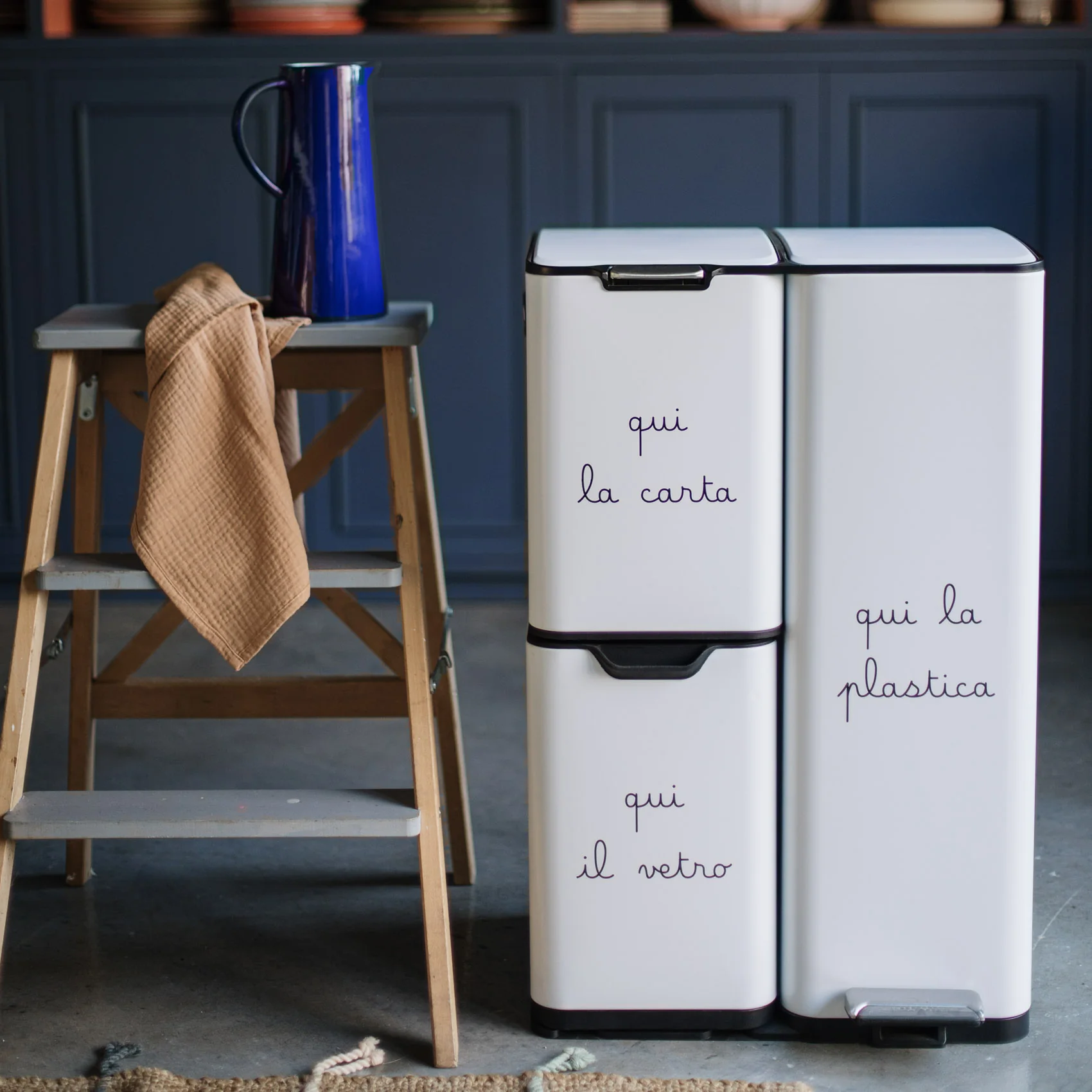 Pattumiera Carta Plastica Vetro