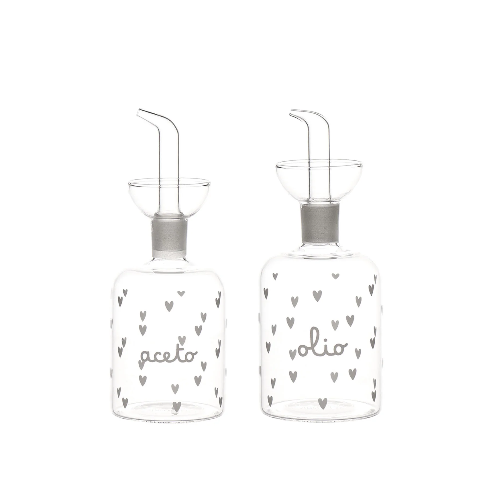 Set 2 Bottiglie Olio - Aceto Cuori 2x250ml - Image 2