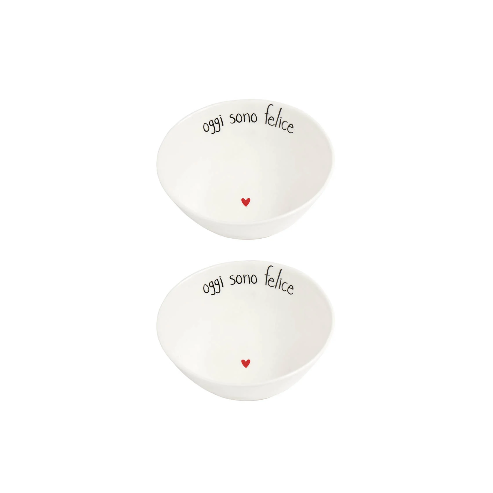 Set 2 Coppette in gres Oggi sono felice - Image 2
