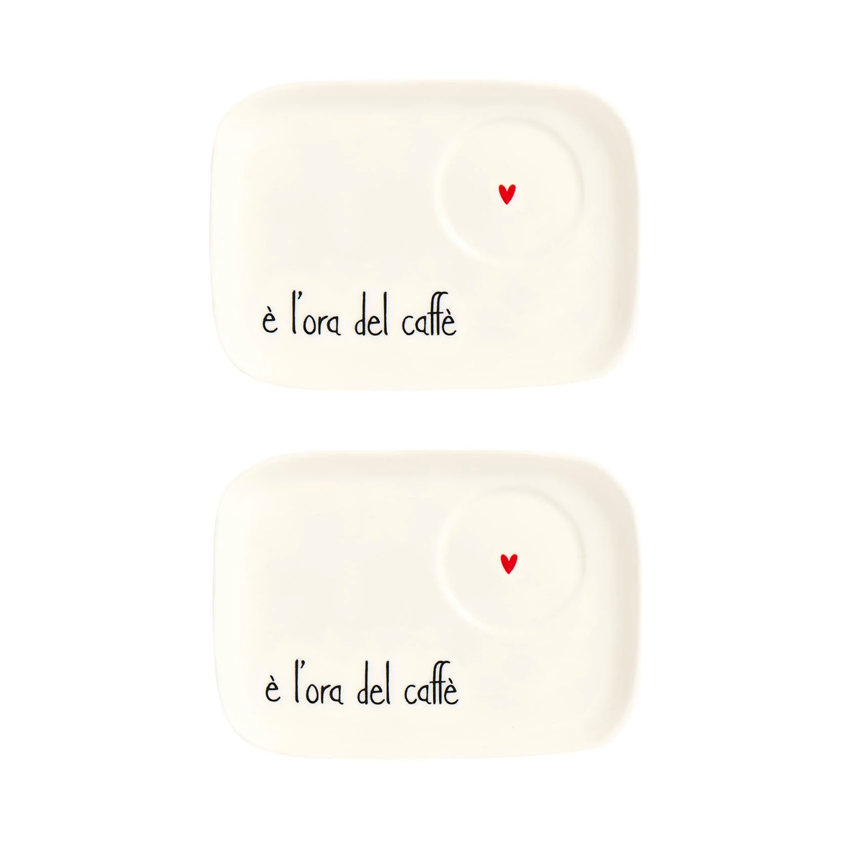 Set 2 Piattini per Tazze Espresso E' l'ora del caffè - Image 2