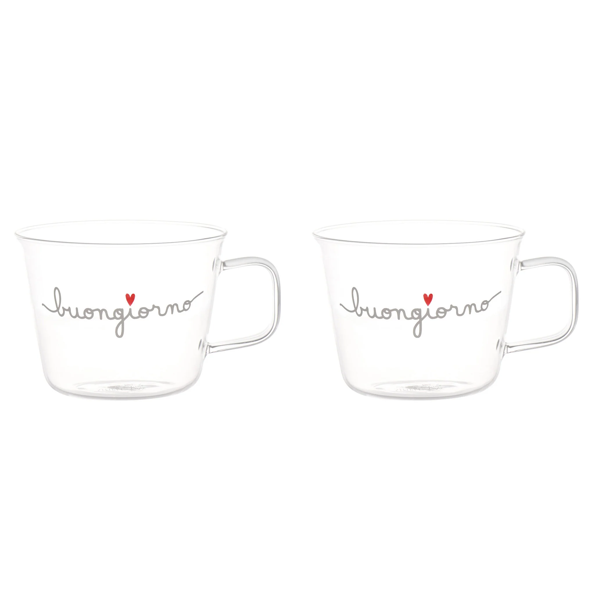 Set 2 tazze colazione Buongiorno Cuore Rosso - Image 2