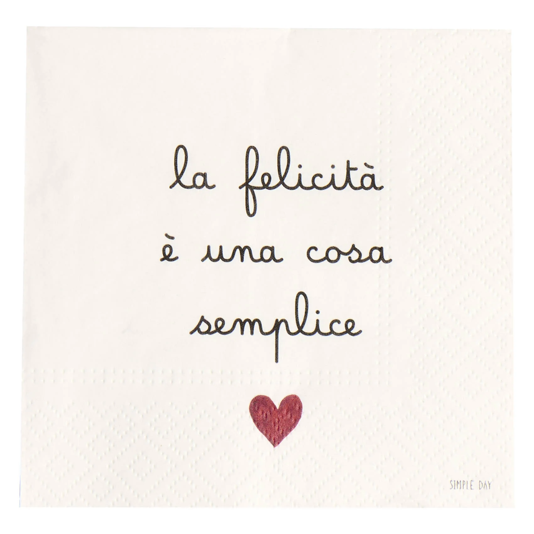 Set 20 tovaglioli in carta La felicità è una cosa semplice - Image 2