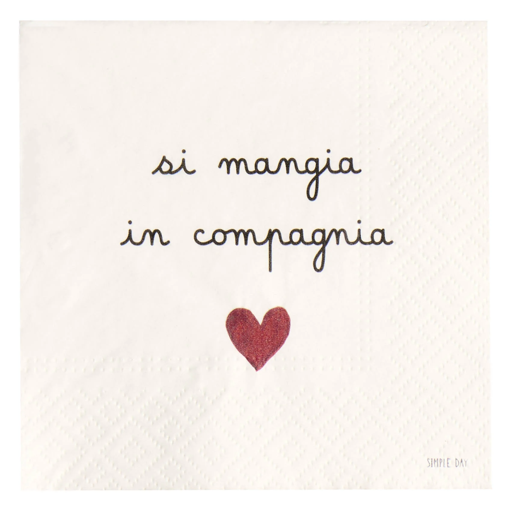 Set 20 tovaglioli in carta Si mangia in compagnia - Image 2