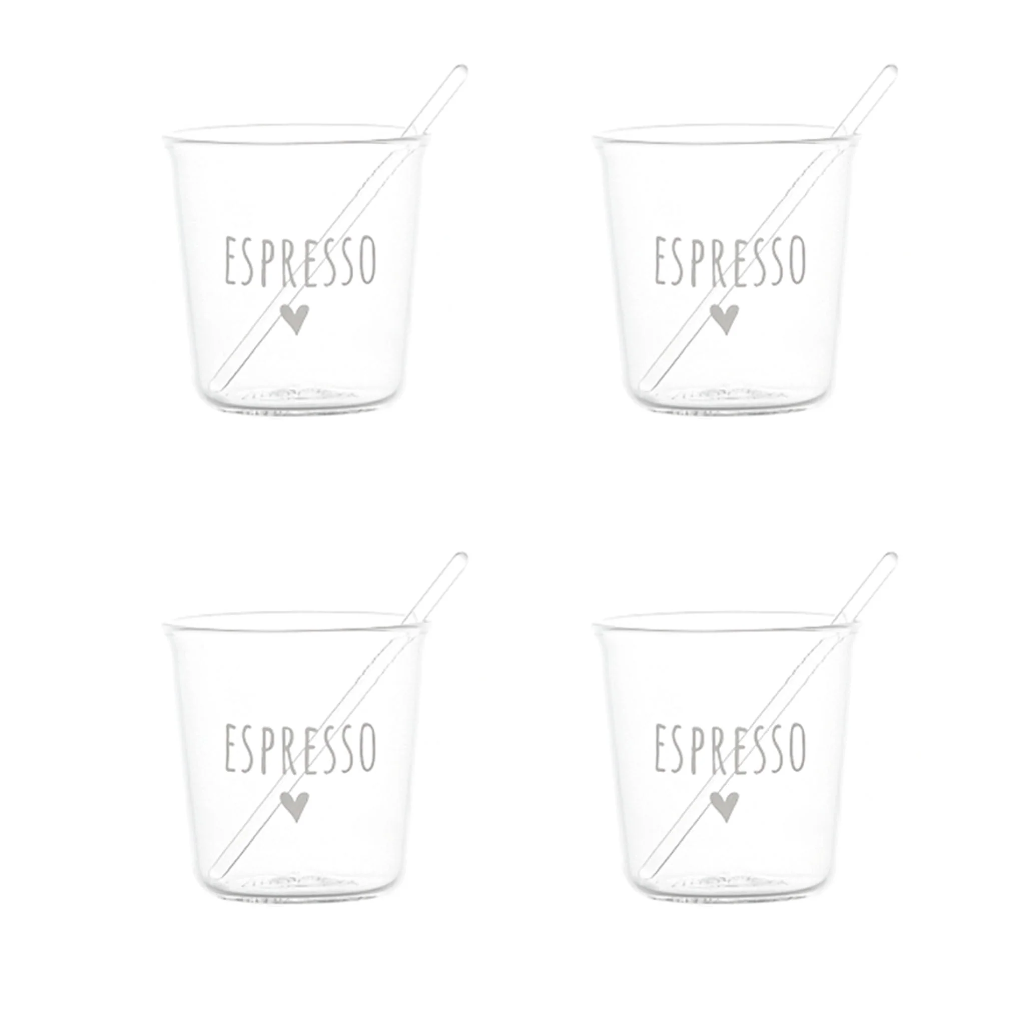 Set 4 bicchierini espresso Espresso in bianco - Image 2