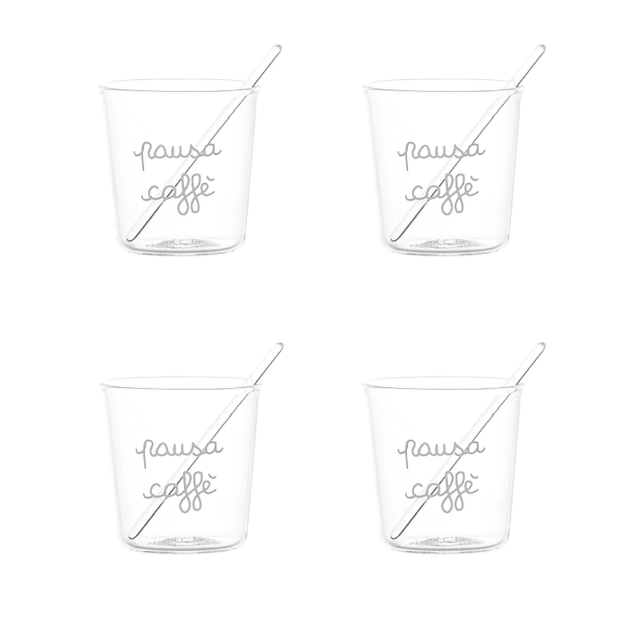 Set 4 bicchierini espresso Pausa Caffè in bianco - Image 2
